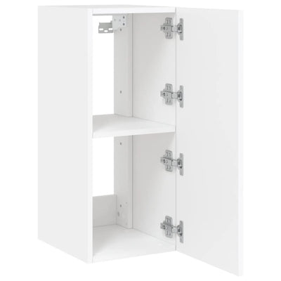 TV-seinäkaapit LED-valoilla 2 kpl valkoinen 30,5x35x70 cm