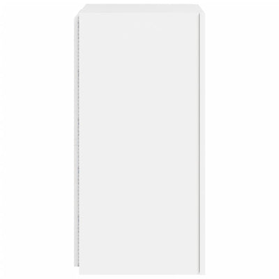 TV-seinäkaapit LED-valoilla 2 kpl valkoinen 30,5x35x70 cm