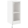 TV-seinäkaapit LED-valoilla 2 kpl valkoinen 30,5x35x70 cm