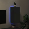 TV-seinäkaappi LED-valoilla musta 30,5x35x70 cm