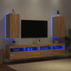 TV-seinäkaapit LED-valoilla 2 kpl Sonoma-tammi 30,5x35x70 cm