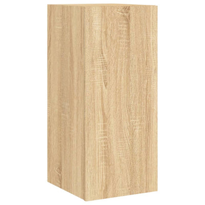 TV-seinäkaapit LED-valoilla 2 kpl Sonoma-tammi 30,5x35x70 cm