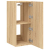 TV-seinäkaapit LED-valoilla 2 kpl Sonoma-tammi 30,5x35x70 cm