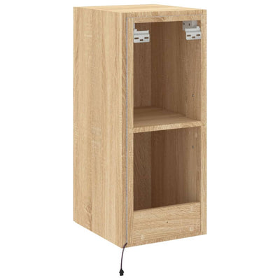 TV-seinäkaapit LED-valoilla 2 kpl Sonoma-tammi 30,5x35x70 cm