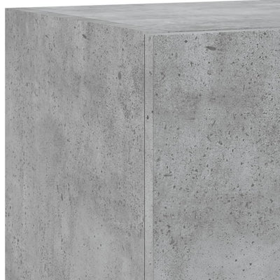 Betoninharmaa tv-seinäkaappi Genutu 30,5x35x70cm (led-valoilla)