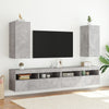 TV-seinäkaappi LED-valoilla betoninharmaa 30,5x35x70 cm