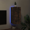 TV-seinäkaappi LED-valoilla savutammi 30,5x35x70 cm