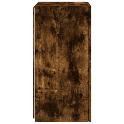 TV-seinäkaappi LED-valoilla savutammi 30,5x35x70 cm