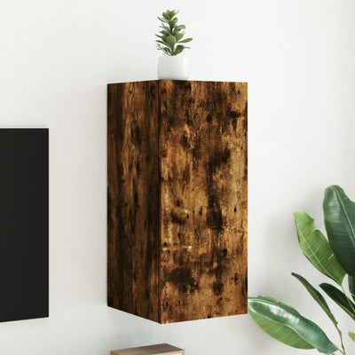 Savutammi tv-seinäkaappi Genutu 30,5x35x70cm (led-valoilla)