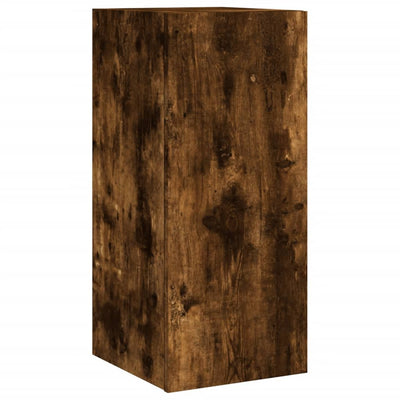 TV-seinäkaapit LED-valoilla 2 kpl savutammi 30,5x35x70 cm