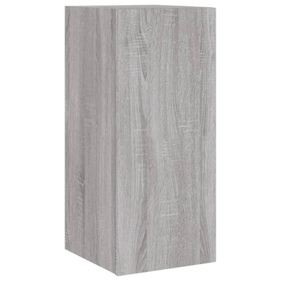TV-seinäkaappi LED-valoilla harmaa Sonoma 30,5x35x70 cm