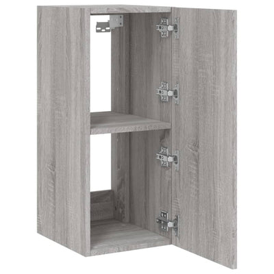 TV-seinäkaappi LED-valoilla harmaa Sonoma 30,5x35x70 cm
