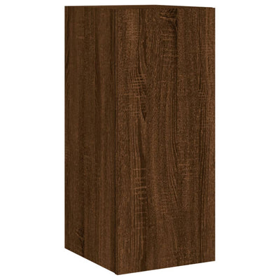 TV-seinäkaappi LED-valoilla ruskea tammi 30,5x35x70 cm