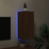 TV-seinäkaappi LED-valoilla ruskea tammi 30,5x35x70 cm