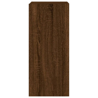 TV-seinäkaappi LED-valoilla ruskea tammi 30,5x35x70 cm