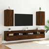 TV-seinäkaapit LED-valoilla 2 kpl ruskea tammi 30,5x35x70 cm