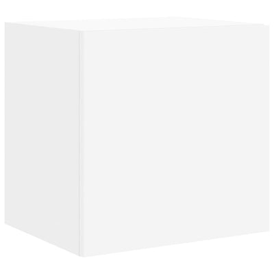 TV-seinäkaappi LED-valoilla valkoinen 40,5x35x40 cm