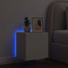 TV-seinäkaappi LED-valoilla valkoinen 40,5x35x40 cm