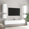 TV-seinäkaappi LED-valoilla valkoinen 40,5x35x40 cm