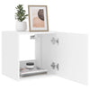 TV-seinäkaapit LED-valoilla 2 kpl valkoinen 40,5x35x40 cm