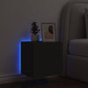 TV-seinäkaappi LED-valoilla musta 40,5x35x40 cm