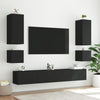 TV-seinäkaappi LED-valoilla musta 40,5x35x40 cm