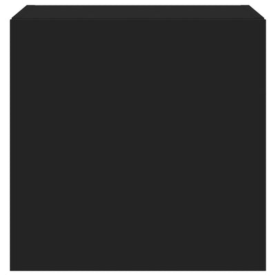 TV-seinäkaapit LED-valoilla 2 kpl musta 40,5x35x40 cm