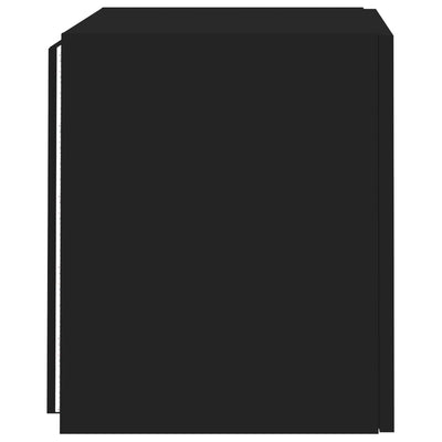 TV-seinäkaapit LED-valoilla 2 kpl musta 40,5x35x40 cm