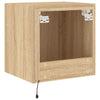 TV-seinäkaappi LED-valoilla Sonoma-tammi 40,5x35x40 cm