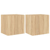 TV-seinäkaapit LED-valoilla 2 kpl Sonoma-tammi 40,5x35x40 cm