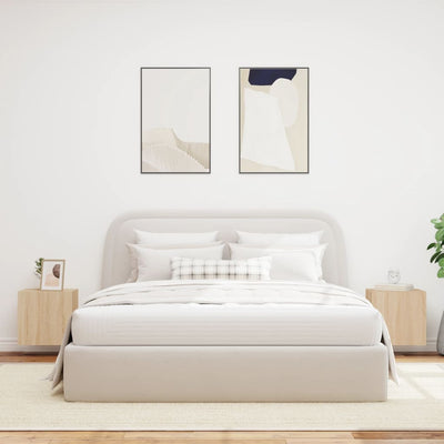 TV-seinäkaapit LED-valoilla 2 kpl Sonoma-tammi 40,5x35x40 cm
