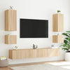TV-seinäkaapit LED-valoilla 2 kpl Sonoma-tammi 40,5x35x40 cm