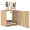 TV-seinäkaapit LED-valoilla 2 kpl Sonoma-tammi 40,5x35x40 cm