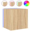 TV-seinäkaapit LED-valoilla 2 kpl Sonoma-tammi 40,5x35x40 cm