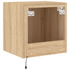 TV-seinäkaapit LED-valoilla 2 kpl Sonoma-tammi 40,5x35x40 cm