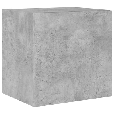 TV-seinäkaappi LED-valoilla betoninharmaa 40,5x35x40 cm