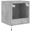 TV-seinäkaappi LED-valoilla betoninharmaa 40,5x35x40 cm