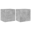 TV-seinäkaapit LED-valoilla 2 kpl betoninharmaa 40,5x35x40 cm