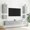 TV-seinäkaapit LED-valoilla 2 kpl betoninharmaa 40,5x35x40 cm
