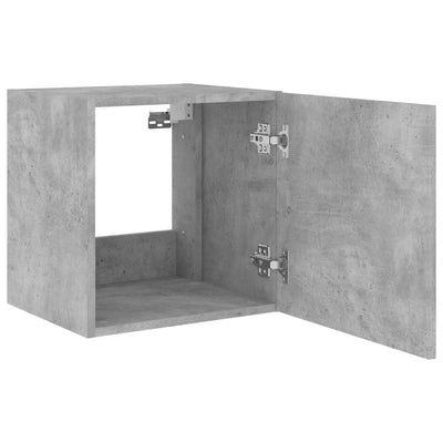 TV-seinäkaapit LED-valoilla 2 kpl betoninharmaa 40,5x35x40 cm
