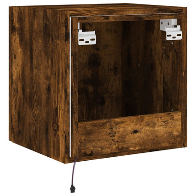 Savutammi tv-seinäkaapit Genutu 40,5x35x40cm (led-valoilla 2 kpl)