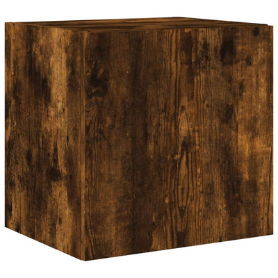 TV-seinäkaapit LED-valoilla 2 kpl savutammi 40,5x35x40 cm