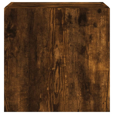 TV-seinäkaapit LED-valoilla 2 kpl savutammi 40,5x35x40 cm