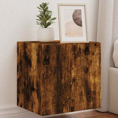 Savutammi tv-seinäkaapit Genutu 40,5x35x40cm (led-valoilla 2 kpl)