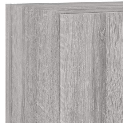 Harmaa tv-seinäkaappi Genutu 40,5x35x40cm (led-valoilla sonoma)