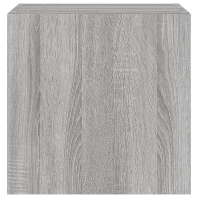 TV-seinäkaappi LED-valoilla harmaa Sonoma 40,5x35x40 cm