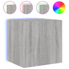 TV-seinäkaapit LED-valoilla 2 kpl harmaa Sonoma 40,5x35x40 cm