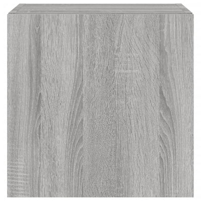 TV-seinäkaapit LED-valoilla 2 kpl harmaa Sonoma 40,5x35x40 cm