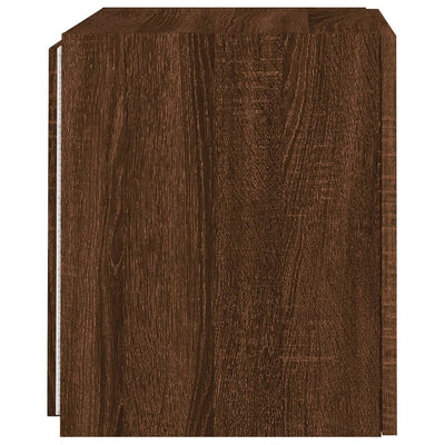 TV-seinäkaapit LED-valoilla 2 kpl ruskea tammi 40,5x35x40 cm