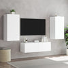 TV-seinäkaappi LED-valoilla valkoinen 40,5x35x80 cm